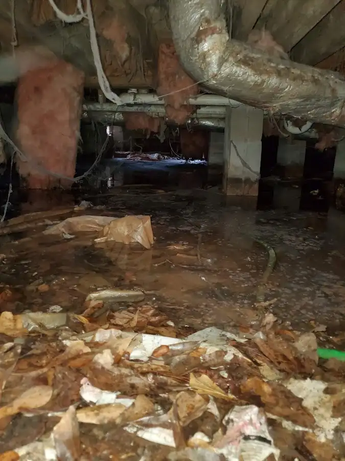 Crawl space flood assessment for Commercial Water Damage Restoration in Sheridan